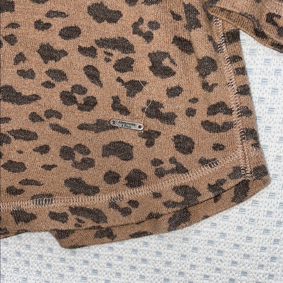 Abercrombie & Fitch Tan Brown Fitted Long Sleeve Blouse - Picture 4 of 5